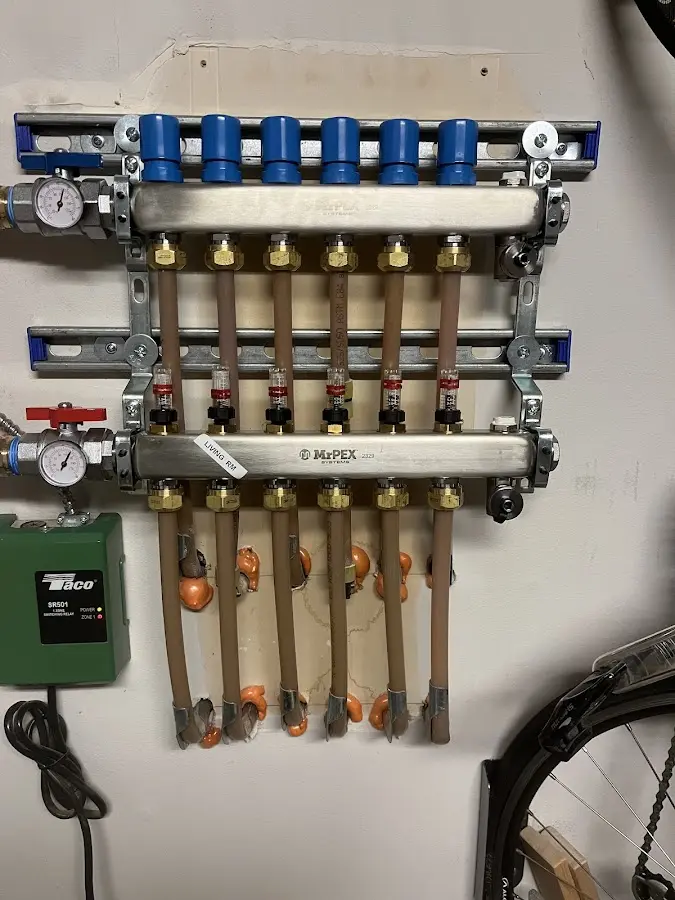 Plumber performing Gas Line Installation at a residential property in Monongahela